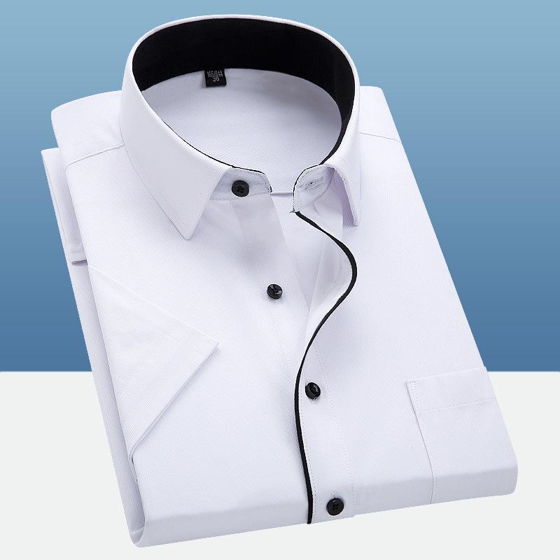 Men 'S Short -Sleeved Shirt Summer Men 'S Stand -Up Collar Business Shirt