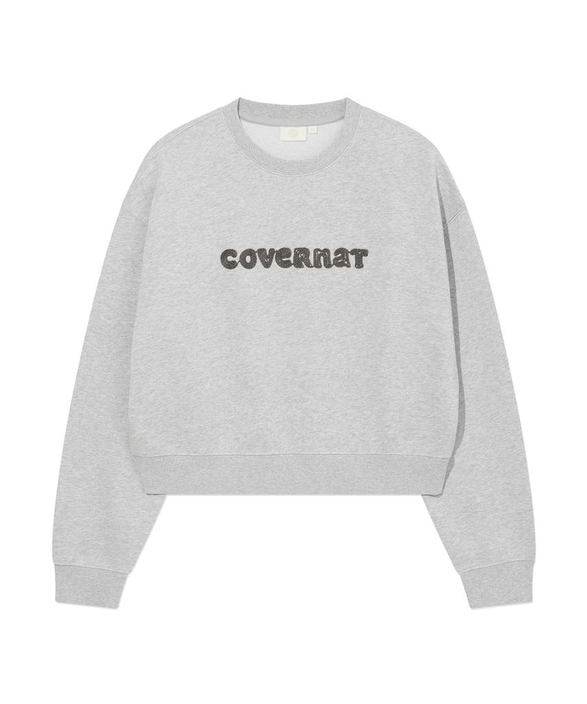 COVERNAT WOMAN Rope Cooper Logo Sweatshirt Melange Gray