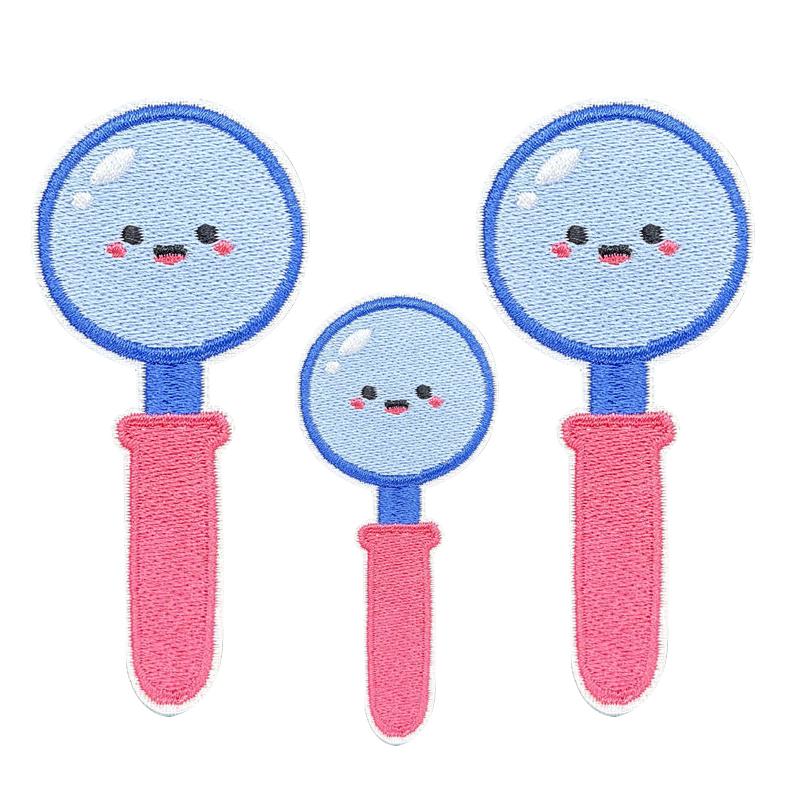 10pcs /Lots Laboratory Embroidered Patches Diy Cute Cartoon Patch Hats Bags Jackets Sew Embroidery Applique Clothing Decoration 