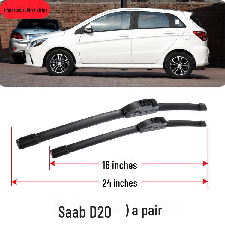 BAIC Senova D20 Original Bone-Free Wiper Blades & Rubber Strips (Front & Rear)