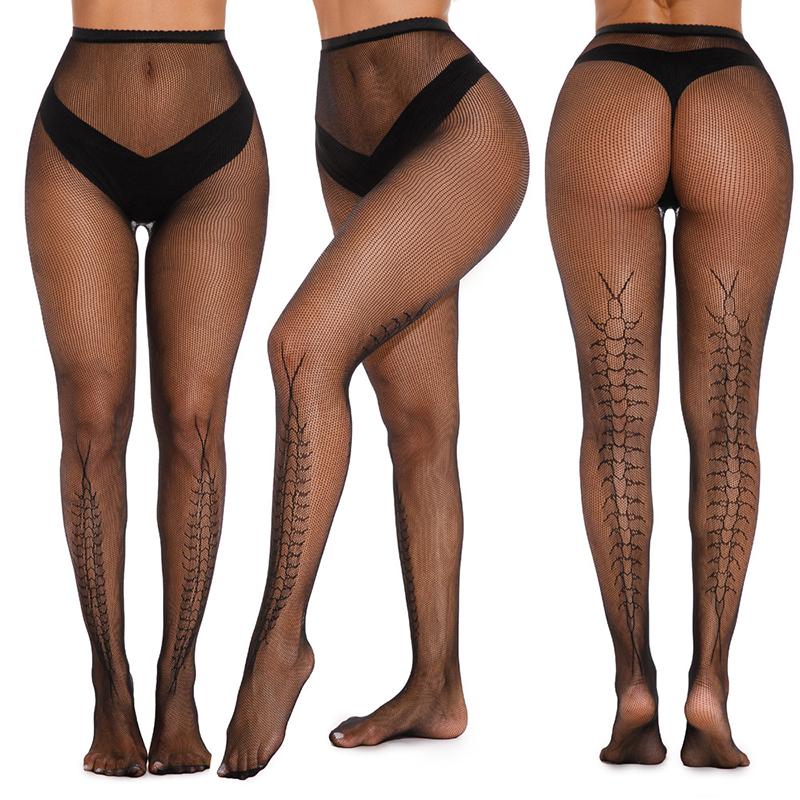 Sexy Women Long Fishnet Autumn Thigh High Waist Body Stockings Fish Net Hollow Out Pantyhose Mesh Nylon Tights Lingerie