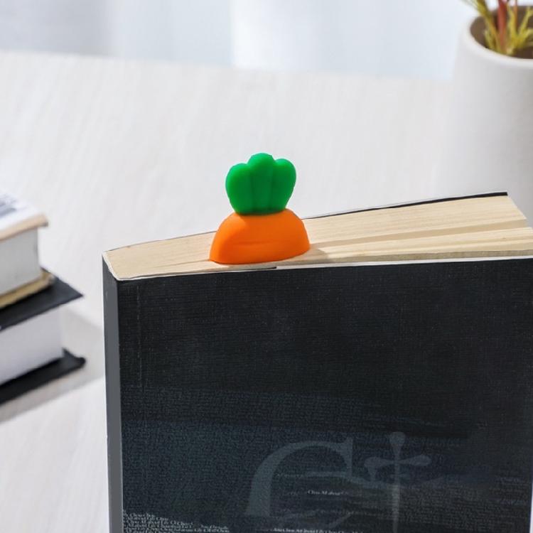 Decorative Bookmarks Carrot Page Markers Silicone Bookmarks Simple Book Markers Creative Bookmarks for Reading