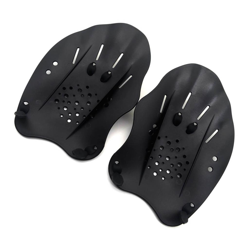 Hand Paddle Sturdy Anti Slip Swim Training Paddles Swimming Assistant Hand Fins for Teenagers Beginners Black