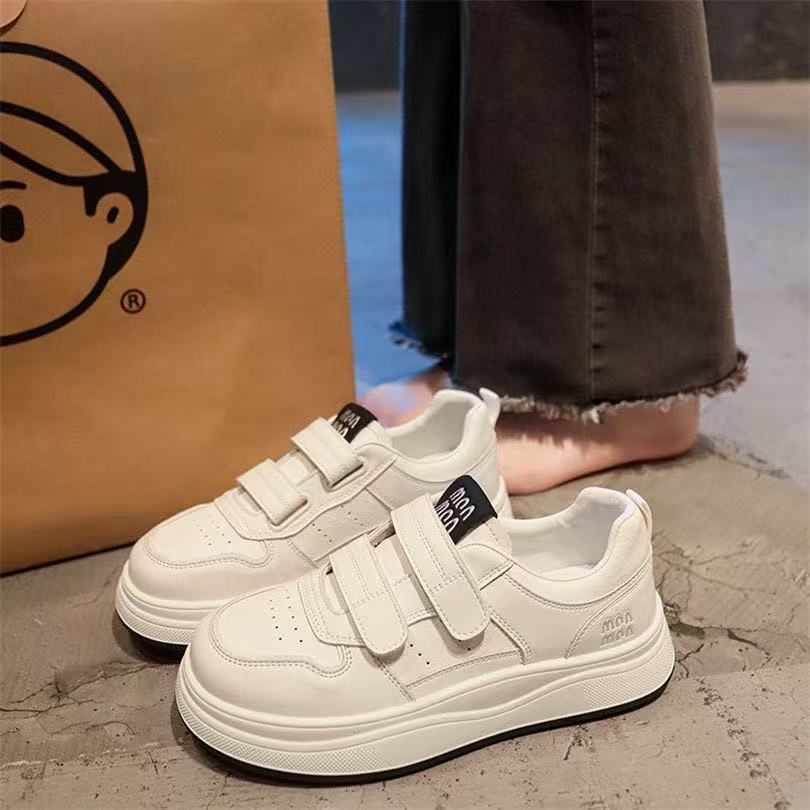 Thick-soled 2026 new spring and summer Velcro shoes women's shoes student board shoes casual sports shoes