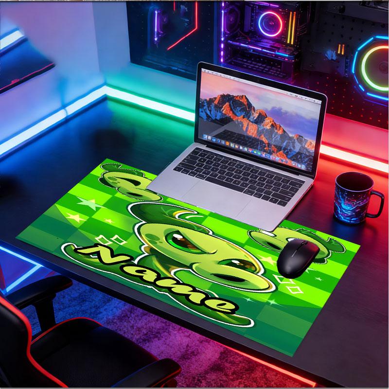 Custom Name Personalized Plants Vs. Zombies Pattern Mousepad, Laptop PC Desk Mat, Decorative Desk Mat for Home Keyboard Pad Gift