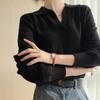 POLO-Kragen Strickpullover Damen Herbst und Winter Modischer Lockerer Pullover Vielseitiger Einfarbiger Freizeitpullover