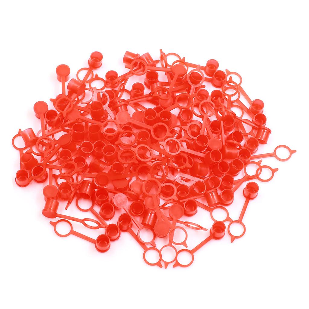 uxcell Motorcycle M6 M8 M0 Red Rubber Nipple Fitting Dust Cap Cover 100pcs M8X1