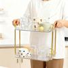  2/3 Tiers Kitchen Countertop Organizer Plastic Storage Rack Large Capacity Drying Cup Holder Tea Coffee Mug Shelf