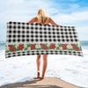 Christmas Flower Snowflake Pine Berry Bath Towel Lightweight Beach Towel Quick Dry For Outdoor Beach Travel Swimming Gym Yoga