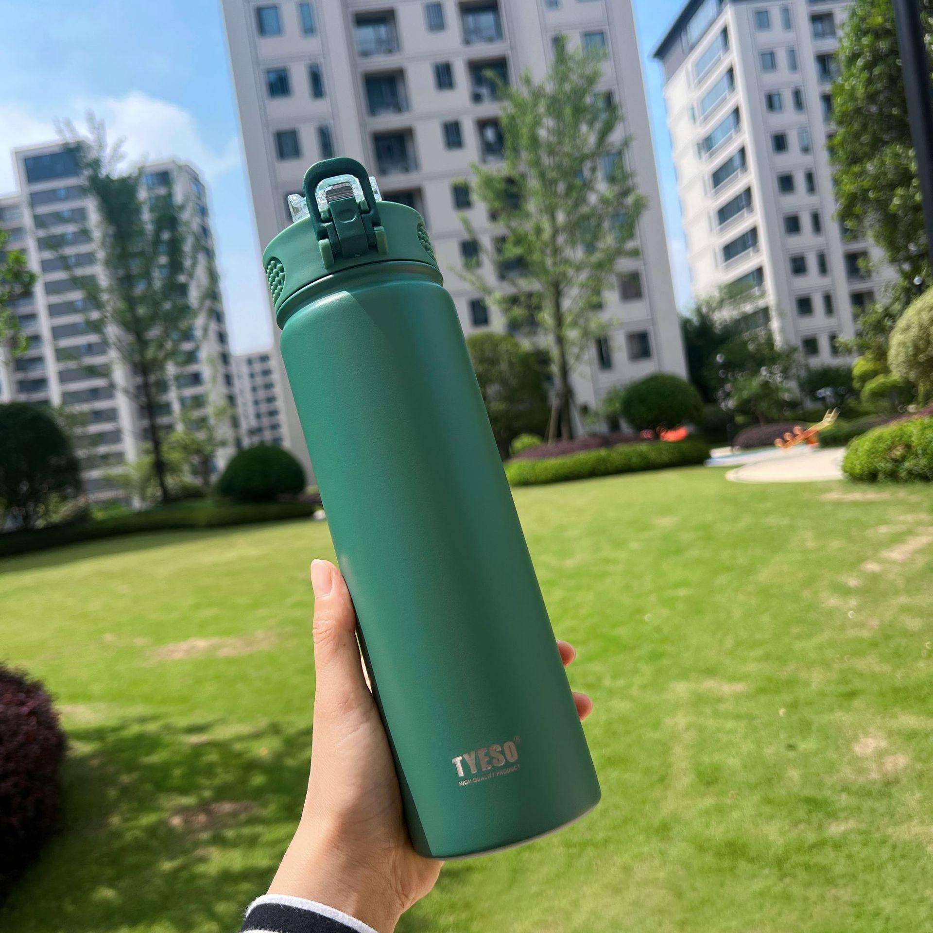 

TYESO 600/750ML Stainless Steel Thermos Bottle Keeps Cold and Heat Thermal Mug Car Thermal Water Bottles for Valentine s Day 600ML