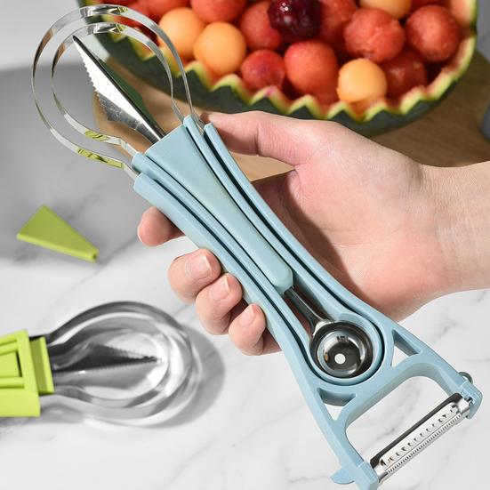 

Совок для очистки овощей, кухонные принадлежности, штабелируемая ложка для копания арбузной мякоти, длительный инструмент для пилинга