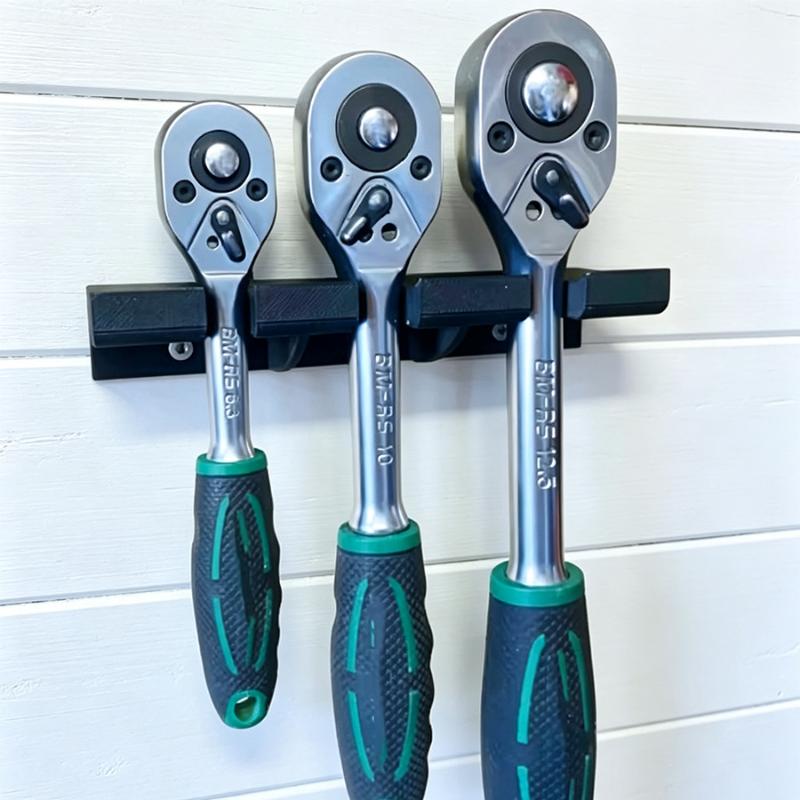 Ratchet Wrench Storage Rack, Ratchet Wrench Tool Organizer / Wall-Mounted Rack / Convenient To Access (Without Screws)