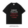 American-style Witty Humor Letter-printed Short-sleeved T-shirt for Summer Casual Round-neck Sleeve Design