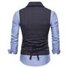 CoolJacket Herre Dress Vest Jakke Dobbel Breasted Ruter Vest Formell Business Party Overdeler Rutet Gilet