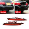 2pcs Rear Bumper Reflector Light Tail Brake Light for Honda Accord 9th 14-16