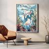 Watercolors Freshwater Fish Tropical Fish in Lush Waters Koi-Fish Underwater Poster Canvas Painting Wall Picture Home Room Decor