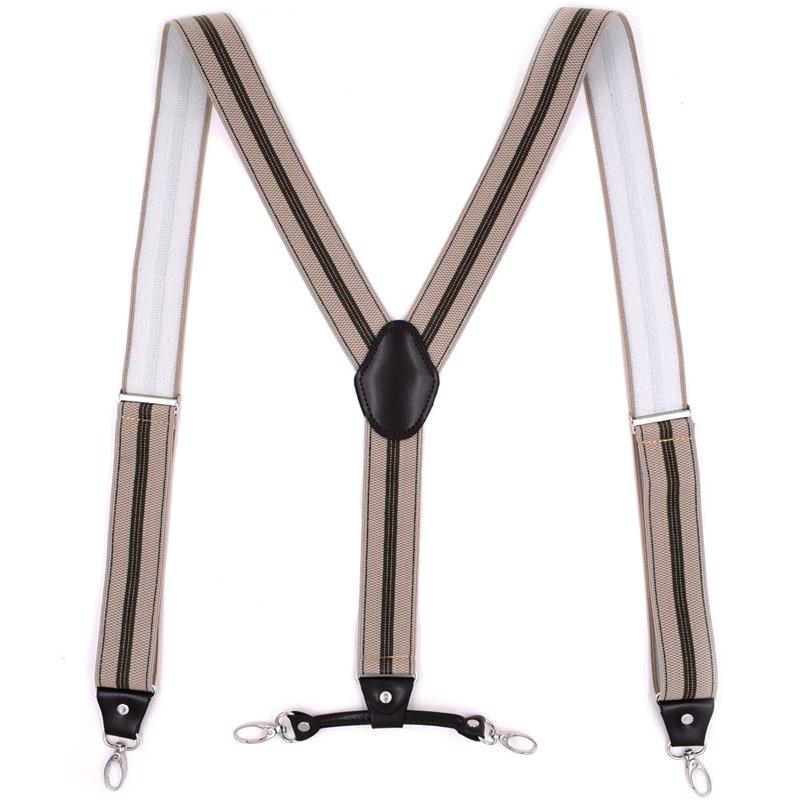 Новые мужские подтяжки Модные подтяжки на крючках Эластичные регулируемые Подтяжки Повседневные брюки Подарок отцу флуоресцентный зеленый