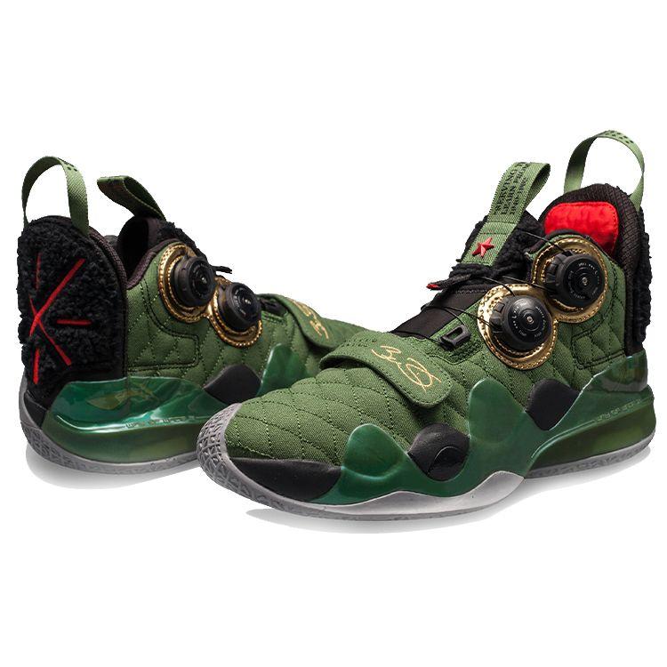 Li Ning Wade Way 8 Csavaros Villám Ütéscsillapítás Csúszásmentes Kopásálló Középmagas Kosárlabda Cipő Férfi Kosárlabda Cipő Katonai Zöld ABEP001-8