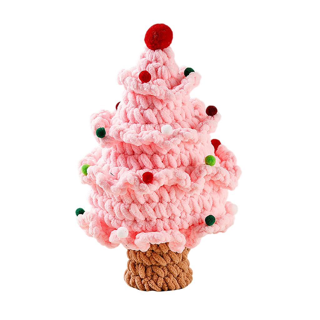 Handmade Knitted Christmas Tree Ornament – Creative Holiday Yarn Decoration For Home, Table, And Gift Display