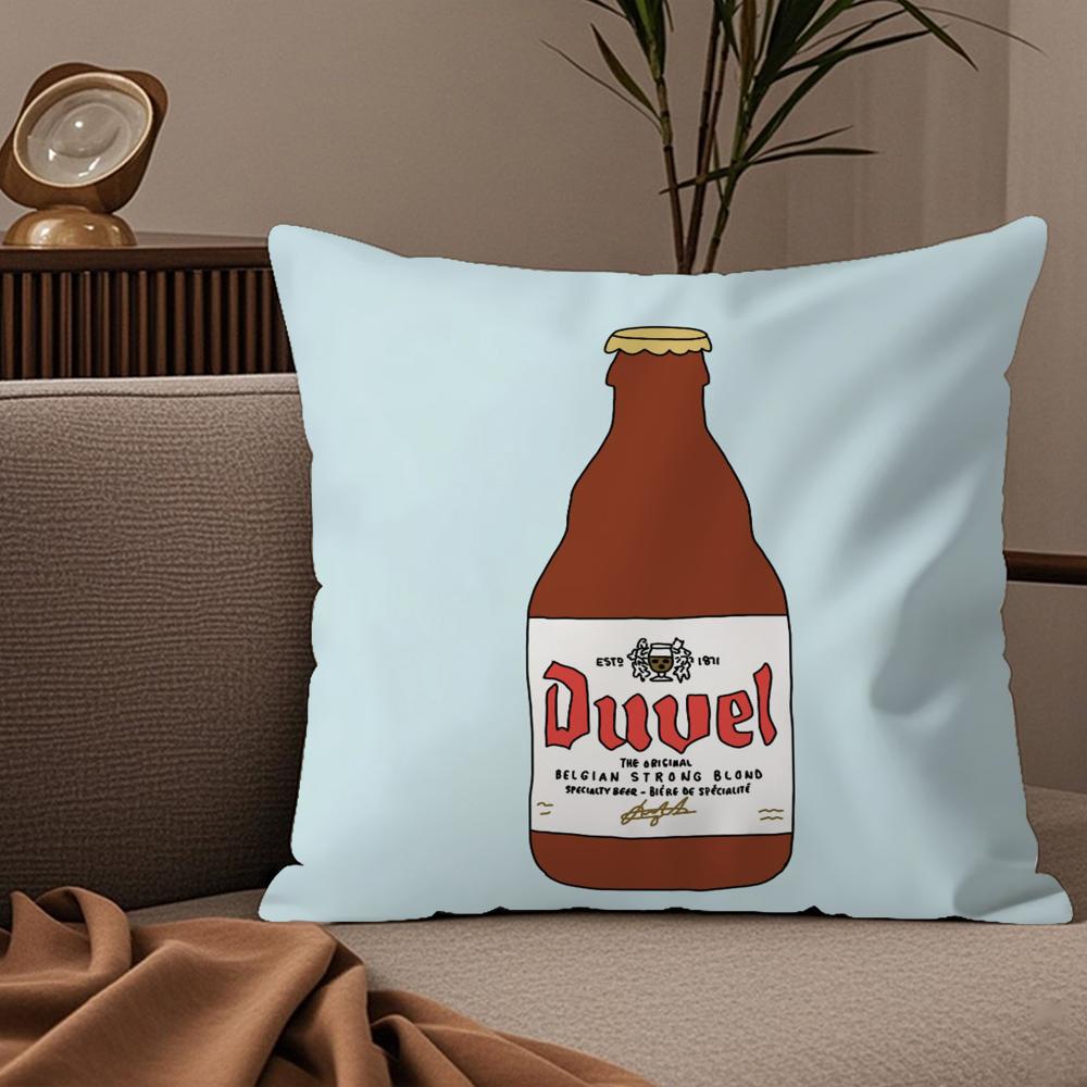 Cool Protective DDuvel Beer Pillow Case Silky elegant Comfort Sofa Bed Invisible zipper