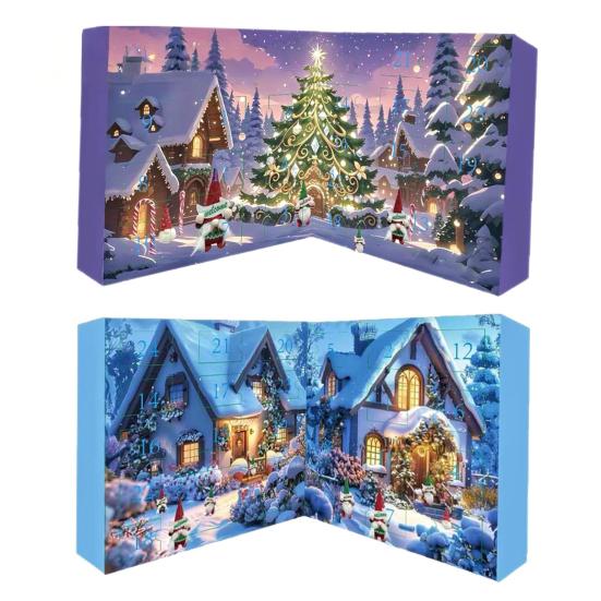 2025 Gnomes Advent Calendar 24 Days Christmas Countdown Calendar with 24 Pcs Collectible Figures Dwarf Ornaments for Holiday Decor