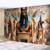 Vibrant Egyptian Art Tapestry  Colorful Mythical Creatures Perfect for Bedroom Decor Modern Boho Style Enhance Your Space