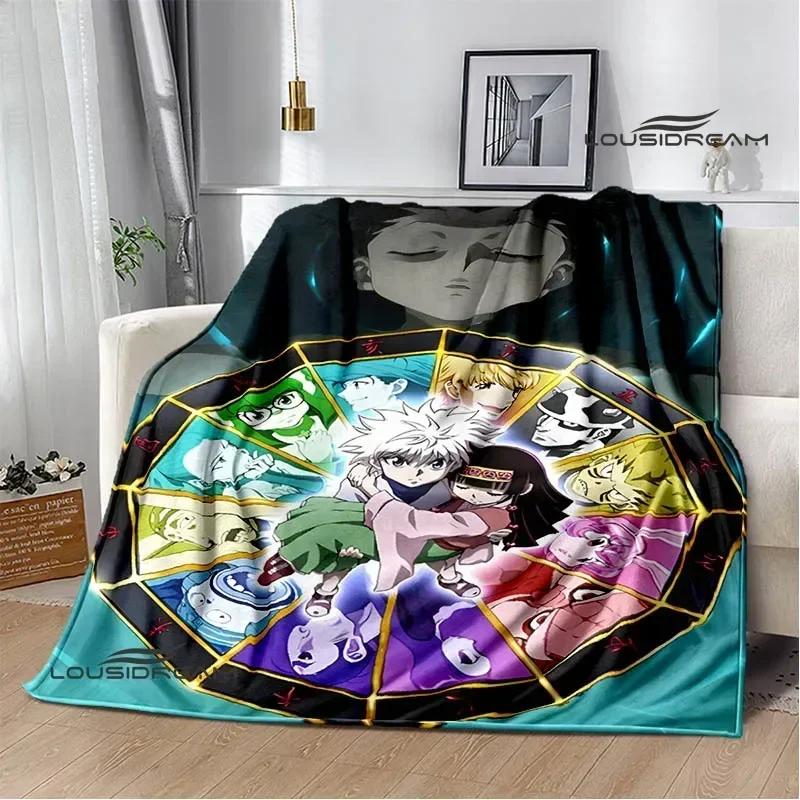 HUNTER×HUNTER Cartoon Printed blankets Picnic blanket Flange Warm blanket Home travel blankets bed linings birthday gift
