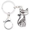 WEVENI Elegancki Metalowy Breloczek do Kluczy Kotek Biżuteria Kotek Breloczek do Samochodu Portfela dla Kobiet i Dziewcząt, Wielokolorowy, 42mm x 25mm