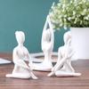 6 stylów Medytacja Joga Pose Statua Figurka Ceramiczna figura do jogi Ozdoba dekoracyjna