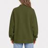 Damen Oversized Rollkragen-Sweatshirt Lässiger Pullover mit langen Ärmeln und Seitenschlitzen