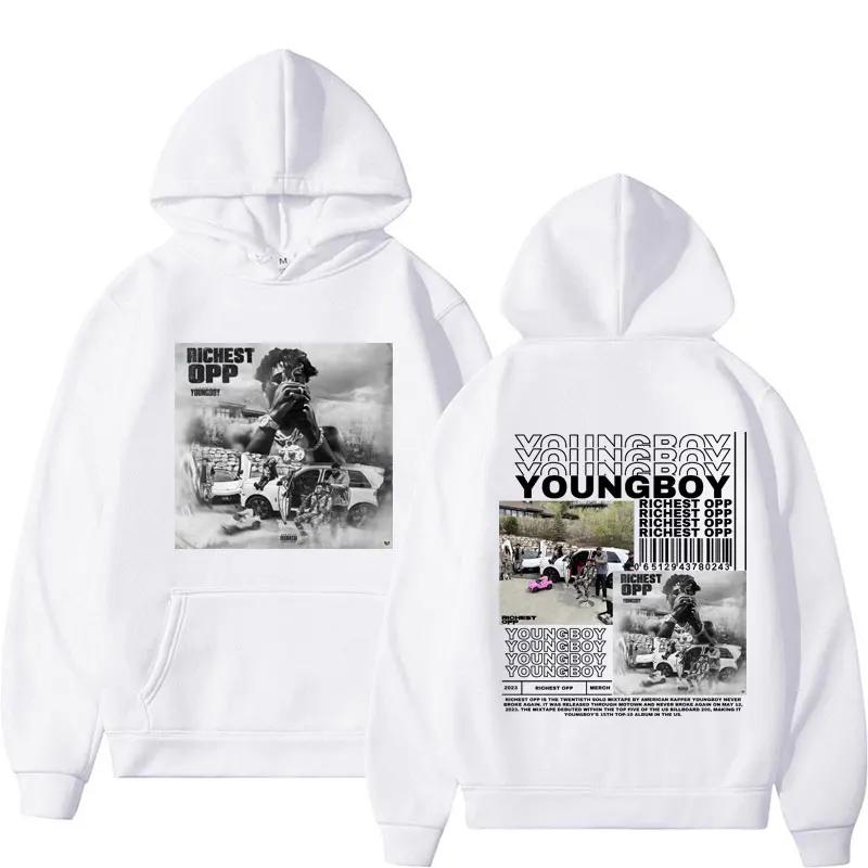 Rapper YoungBoy 2023 New Album Graphic Hoodies Men Hip Hop Fashion Vintage Sweatshirt Male Casual Gothic Oversized Hoodie Unisex
