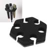 Ochun Microphone Holder, Display and Organize 6 Microphones, with Metal Adapter for Handheld Dynamic Wired Wireless Microphones, ABS Construction,
