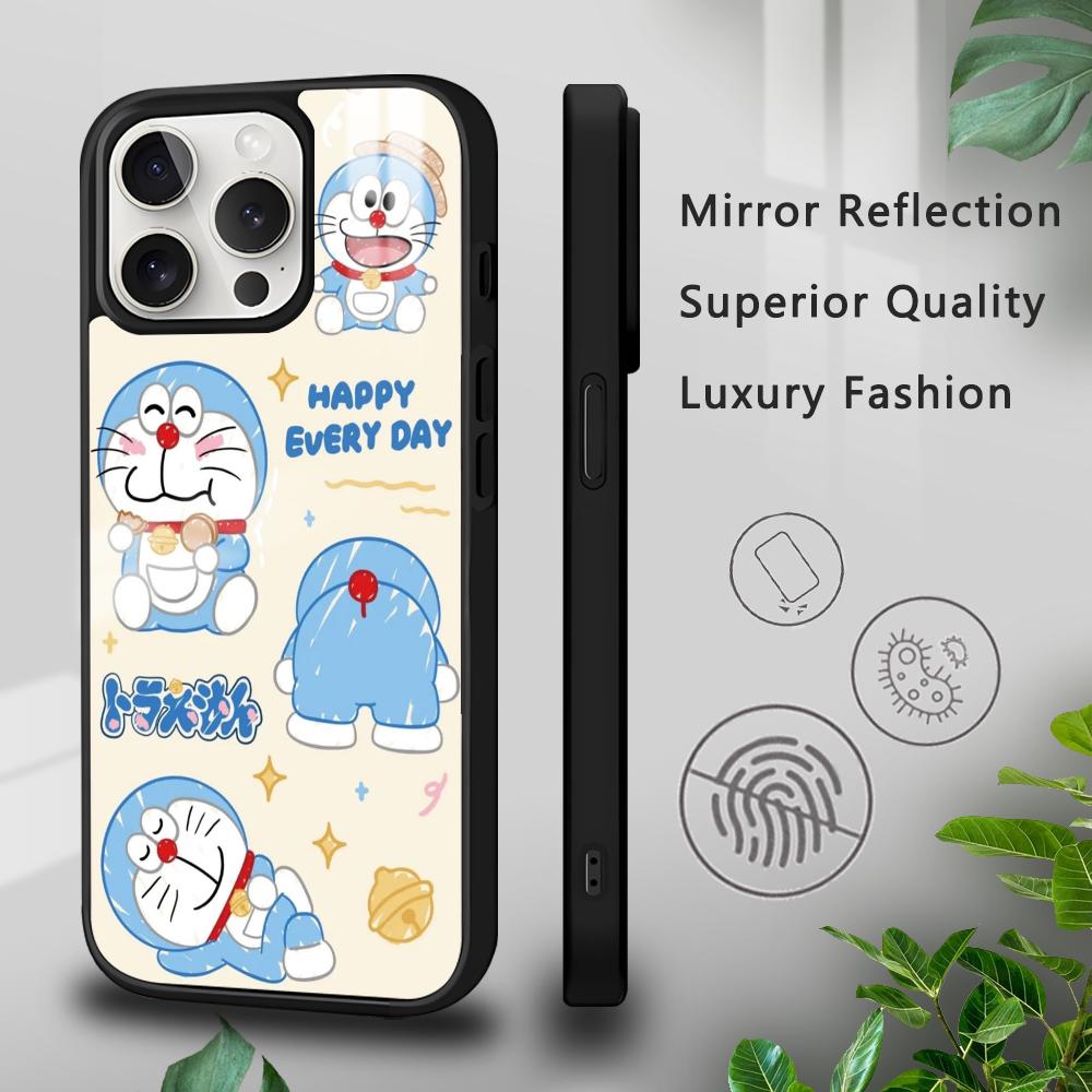 Cartoon D-Doraemon Cute Couple Phone Case For iPhone 16 15 14 13 12 11 Pro Xs Max Mini Plus Celulares Hard Funda