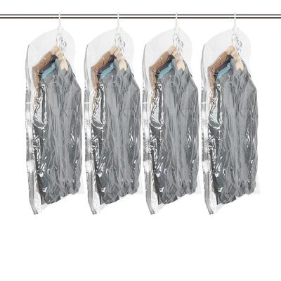 TAILI Compression Bags Hanging Clothes 4 Pieces Clothing Storage Vacuum Kimono Coat Jacket Suit Large Capacity 360-Degree Rotation Cleaner Compatible