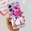 For OPPO A60 4G Case CPH2631 Cute Cat Cartoon Transparent TPU Silicone Soft Slim Cover For OPPO A60 A 60 OPPOA60 2024 Bumper New