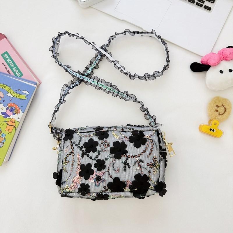Sparkling Floral Kids Bag Adorable Fairy Shoulder Crossbody Bag For Girls 2024