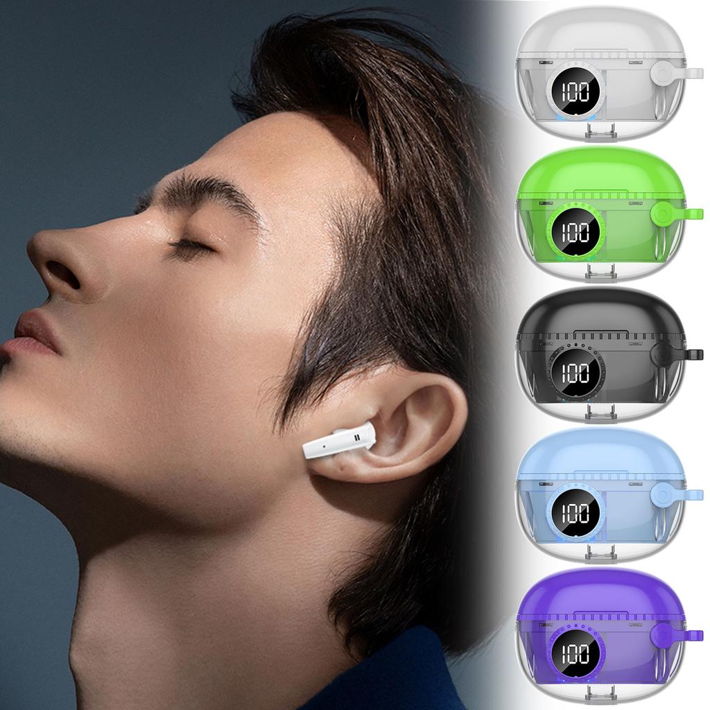 Bluetooth Headphones Ear Buds With LED Power Display Charging Case Earphones In-Ear Earbud With Microphone For Phone & Computer