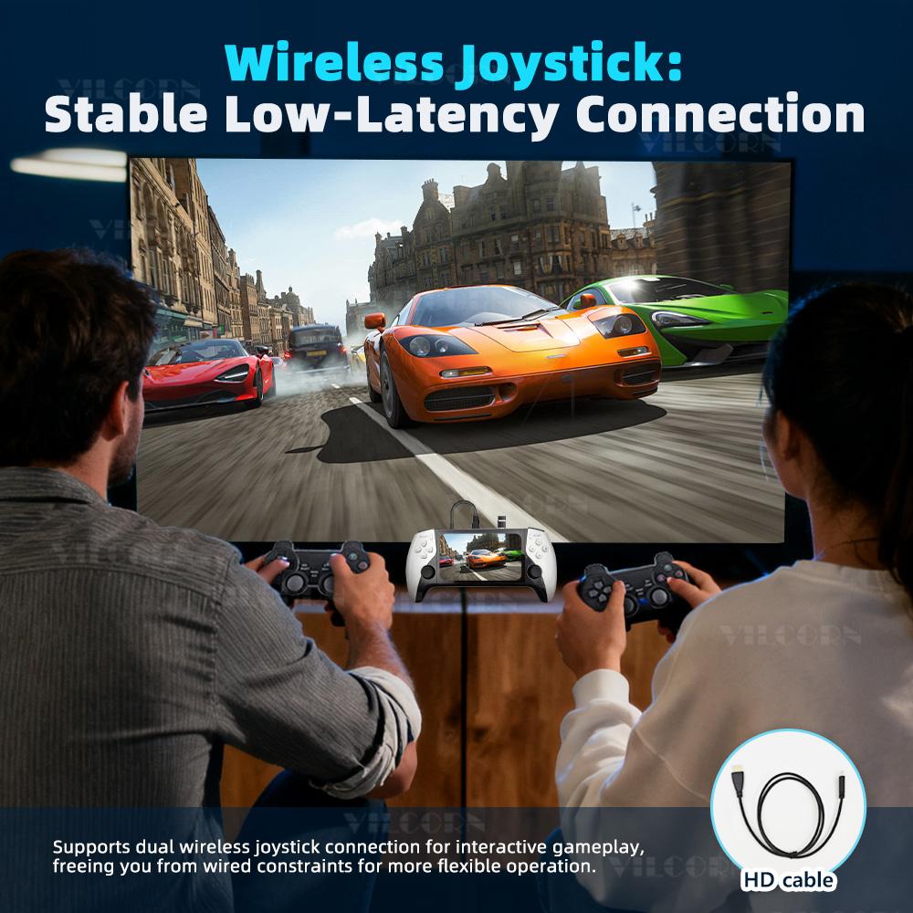 New Retro Handheld 5 Inch IPS Screen Pocket Game Console FHD Video Game Machine Support Two Players For PS1/MAME Classic Games