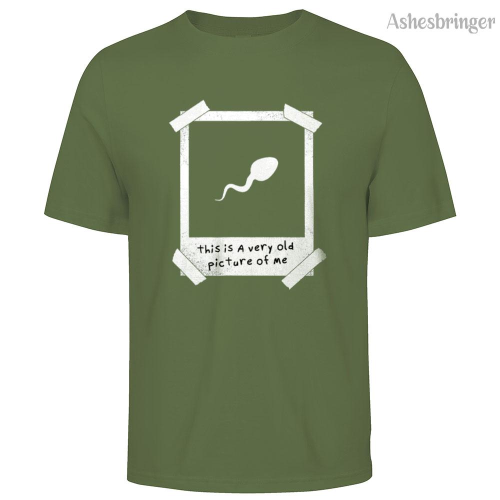 Mens Cotton This Is A Very Old Picture Of Me Graphic Funny T Shirt Street Casual Style Tee for Men and Women