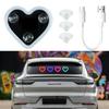 Car LED Ambient Light, Solar Powered Heart Shape Lights, LED Neon Light for Car Back Window Decoration, Night Driving, 5 Mode