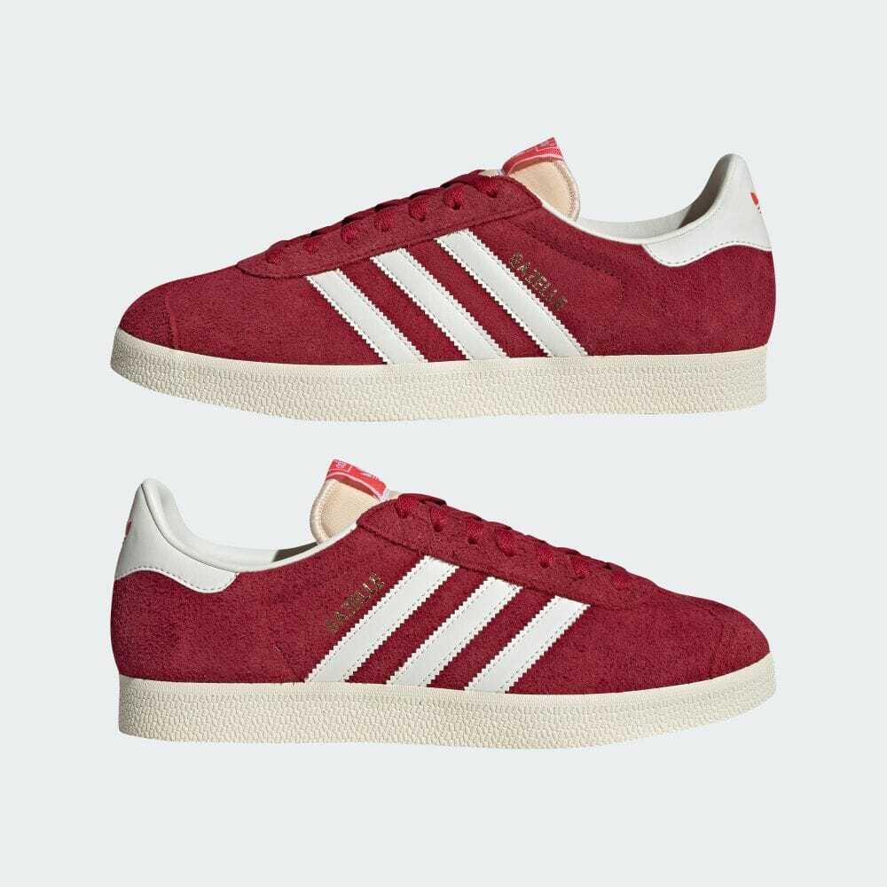 IF9652 Adidas Originals Gazelle Team Victory Red Off White Cream White (Men's)