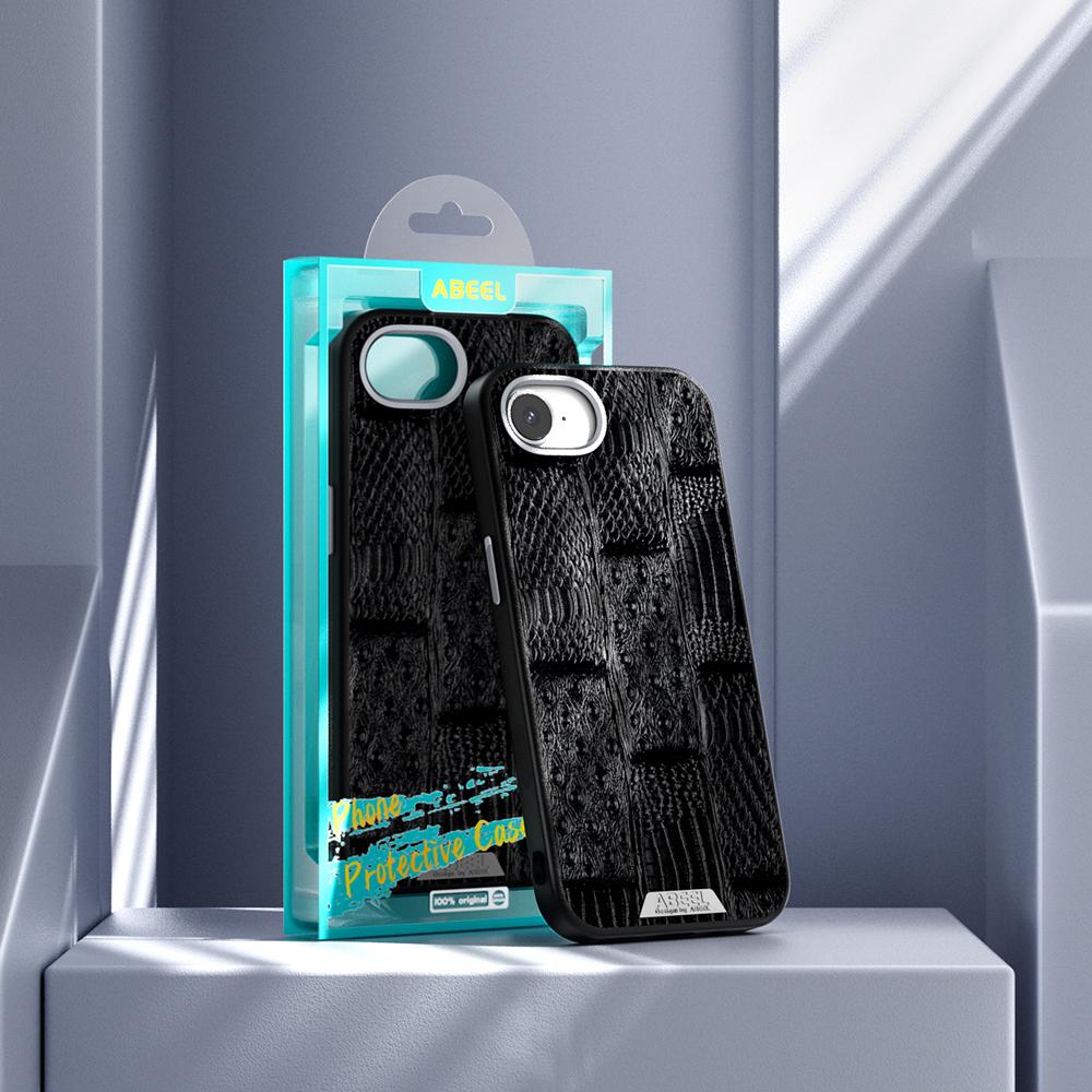 ABEEL For iPhone 16e Case Compatible with MagSafe Beast Texture Micro-Embossing Back Cover