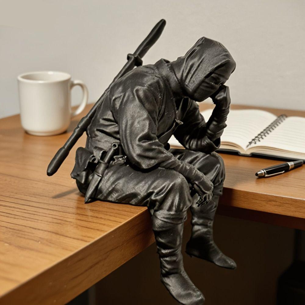 Decoration Ninja Figurine Japanese Style Desktop Ornament Creative Samurai Statue Desktop