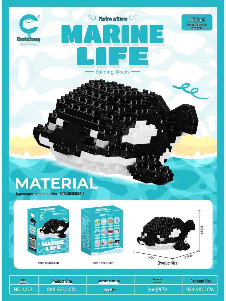Ocean Creatures Educational Building Blocks Series – LEGO Compatible Micro-Blocks Set