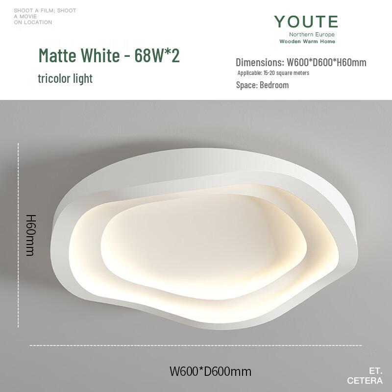 Modern Minimalist LED Ceiling Lamp with 3-Color Dimming