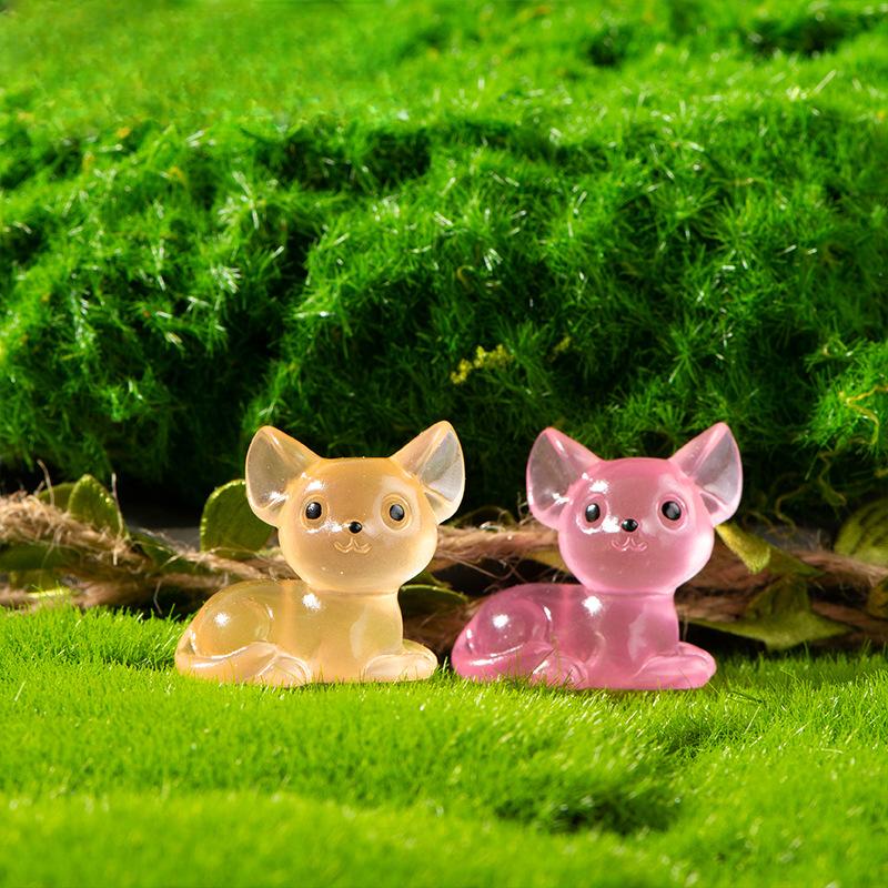 Micro-landscape Decoration Glow-in-the-dark Kitten Hairless Cat Resin Decoration Handicraft Table Top Car Luminous Decoration