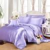 Pure Color Imitation Silk Bedding Set - Silky, Washable Four-Piece Sleep Set