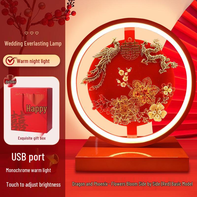 Вечно горящий красный ночник: Идеальный свадебный подарок для молодоженов