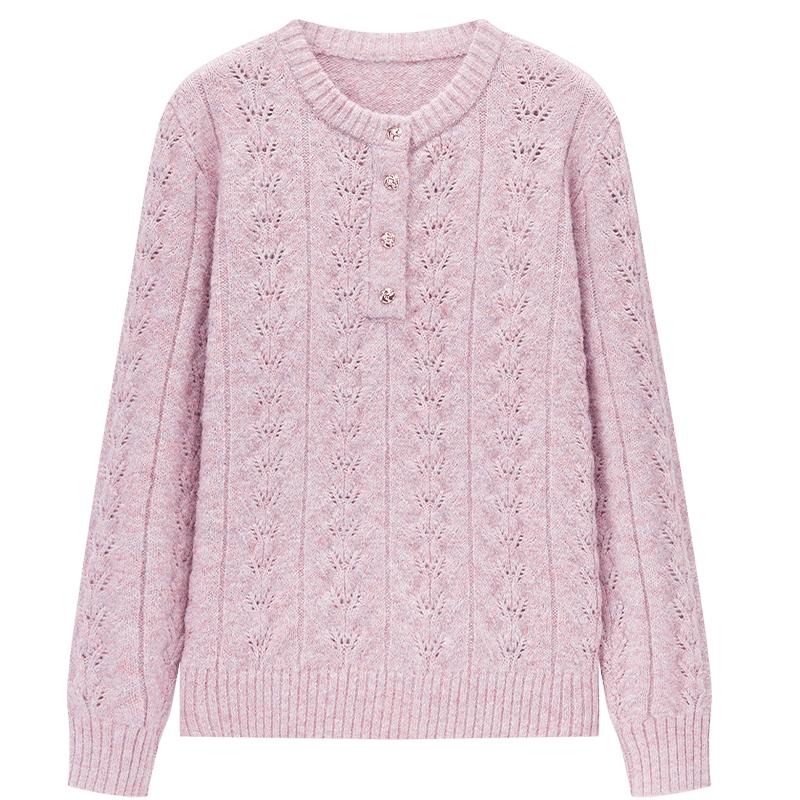Women's Loose Fit Round Neck Knit Sweater