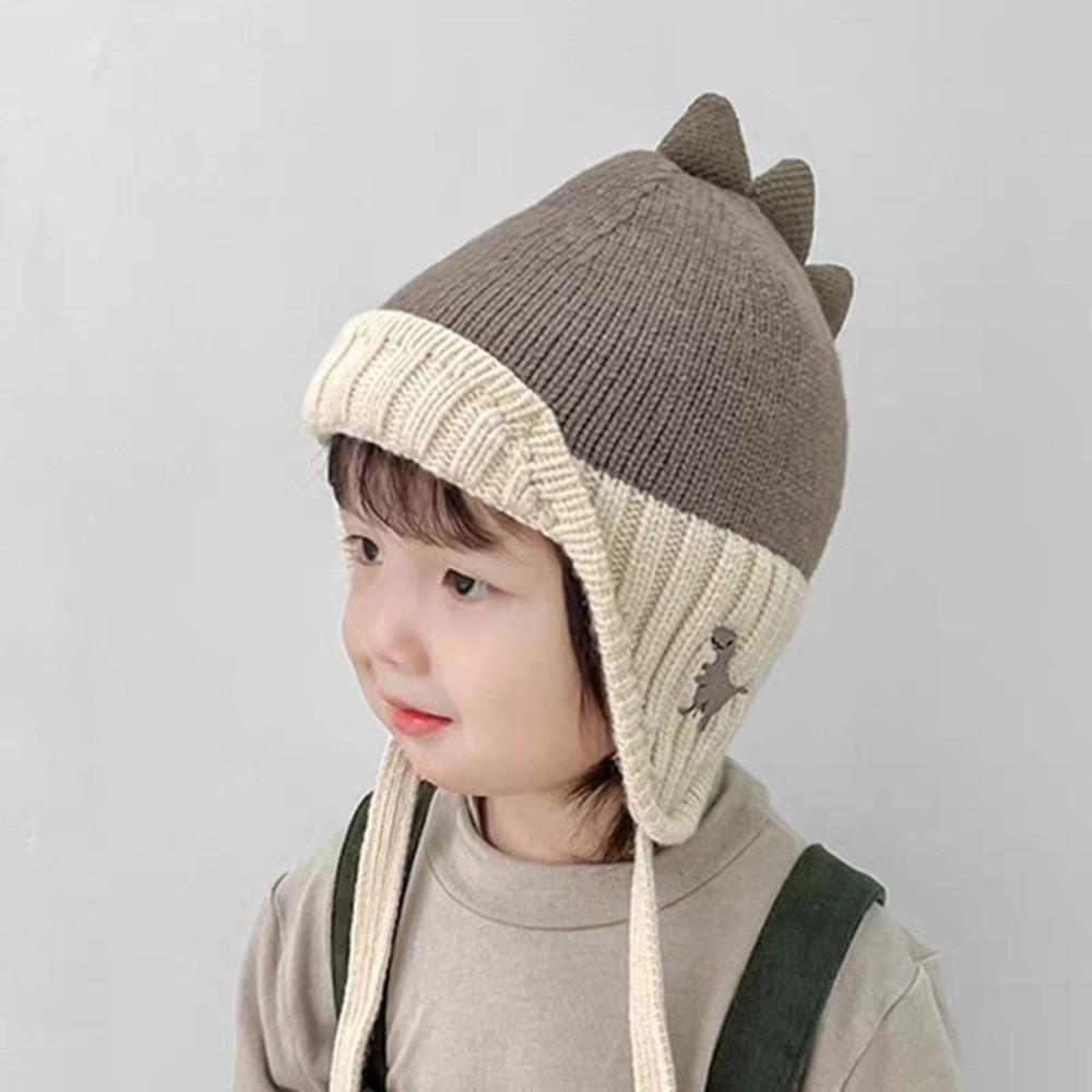 2-6Year Baby Knit Pullover Cap Liner Velvet Children's Hats Warm Ear Protection Hat  Boy Girl